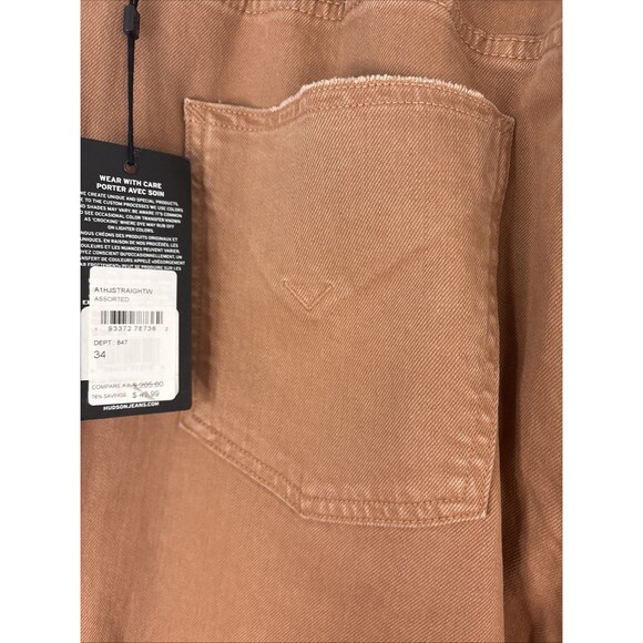 Hudson Women’s Remi High-Rise Elastic Waist Straight Ankle Jean Bronzed Talla 34 - Picture 7 of 12